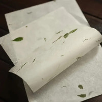 Chinese Xuan with green leaves 29,3X19cm